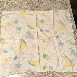 Vintage Set of Pastel Rainbow & Stars Hearts Baby Receiving Blanket